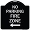 Signmission No Parking Fire Zone W/ Left Arrow Heavy-Gauge Aluminum Architectural Sign, 18" x 18", BW-1818-23618 A-DES-BW-1818-23618 - alternate 1